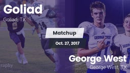 Matchup: Goliad  vs. George West  2017