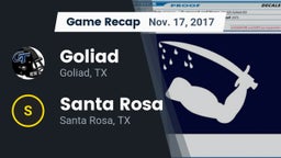 Recap: Goliad  vs. Santa Rosa  2017