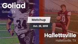 Matchup: Goliad  vs. Hallettsville  2018