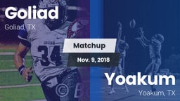 Matchup: Goliad  vs. Yoakum  2018