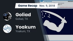 Recap: Goliad  vs. Yoakum  2018