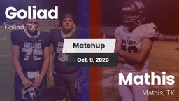 Matchup: Goliad  vs. Mathis  2020