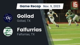 Recap: Goliad  vs. Falfurrias  2023