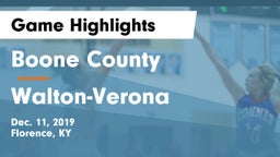 Boone County  vs Walton-Verona  Game Highlights - Dec. 11, 2019