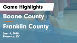Boone County  vs Franklin County  Game Highlights - Jan. 6, 2020
