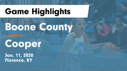 Boone County  vs Cooper  Game Highlights - Jan. 11, 2020