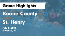 Boone County  vs St. Henry  Game Highlights - Feb. 8, 2020
