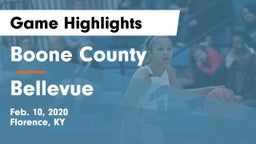 Boone County  vs Bellevue  Game Highlights - Feb. 10, 2020