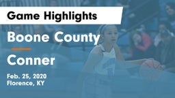 Boone County  vs Conner  Game Highlights - Feb. 25, 2020