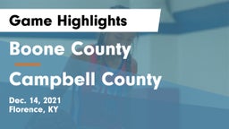 Boone County  vs Campbell County Game Highlights - Dec. 14, 2021