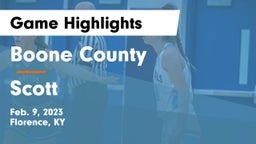 Boone County  vs Scott  Game Highlights - Feb. 9, 2023