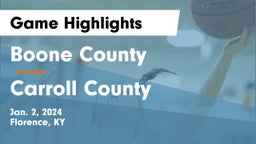 Boone County  vs Carroll County  Game Highlights - Jan. 2, 2024