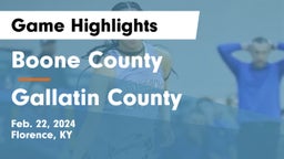 Boone County  vs Gallatin County  Game Highlights - Feb. 22, 2024