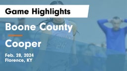 Boone County  vs Cooper  Game Highlights - Feb. 28, 2024