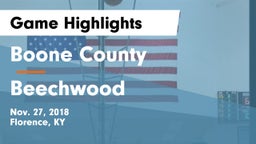 Boone County  vs Beechwood  Game Highlights - Nov. 27, 2018