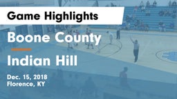 Boone County  vs Indian Hill  Game Highlights - Dec. 15, 2018