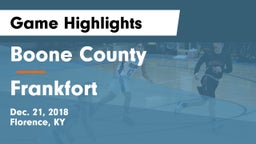 Boone County  vs Frankfort  Game Highlights - Dec. 21, 2018