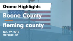 Boone County  vs fleming county Game Highlights - Jan. 19, 2019