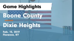 Boone County  vs Dixie Heights  Game Highlights - Feb. 15, 2019