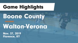 Boone County  vs Walton-Verona  Game Highlights - Nov. 27, 2019