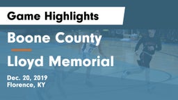 Boone County  vs Lloyd Memorial  Game Highlights - Dec. 20, 2019