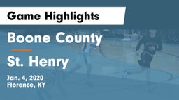 Boone County  vs St. Henry  Game Highlights - Jan. 4, 2020