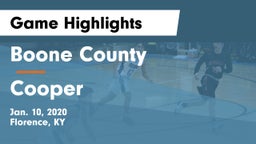 Boone County  vs Cooper  Game Highlights - Jan. 10, 2020
