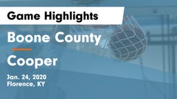 Boone County  vs Cooper  Game Highlights - Jan. 24, 2020
