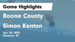 Boone County  vs Simon Kenton  Game Highlights - Jan. 28, 2020