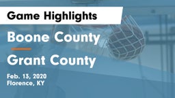 Boone County  vs Grant County  Game Highlights - Feb. 13, 2020