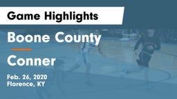 Boone County  vs Conner  Game Highlights - Feb. 26, 2020