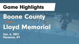 Boone County  vs Lloyd Memorial  Game Highlights - Jan. 6, 2021