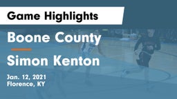 Boone County  vs Simon Kenton  Game Highlights - Jan. 12, 2021