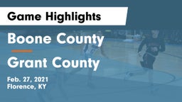 Boone County  vs Grant County  Game Highlights - Feb. 27, 2021