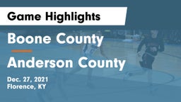 Boone County  vs Anderson County  Game Highlights - Dec. 27, 2021