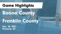 Boone County  vs Franklin County  Game Highlights - Dec. 28, 2021