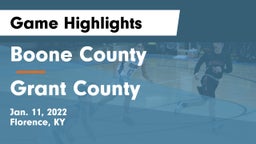 Boone County  vs Grant County  Game Highlights - Jan. 11, 2022