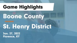 Boone County  vs St. Henry District  Game Highlights - Jan. 27, 2022