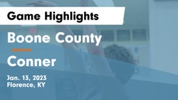 Boone County  vs Conner  Game Highlights - Jan. 13, 2023