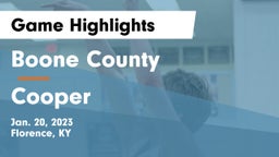 Boone County  vs Cooper  Game Highlights - Jan. 20, 2023