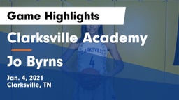 Clarksville Academy vs Jo Byrns  Game Highlights - Jan. 4, 2021