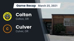 Recap: Colton  vs. Culver  2021