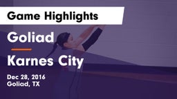 Goliad  vs Karnes City  Game Highlights - Dec 28, 2016