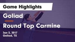 Goliad  vs Round Top Carmine Game Highlights - Jan 3, 2017