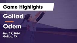 Goliad  vs Odem  Game Highlights - Dec 29, 2016