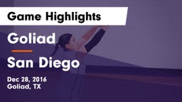 Goliad  vs San Diego  Game Highlights - Dec 28, 2016