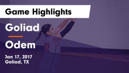Goliad  vs Odem  Game Highlights - Jan 17, 2017