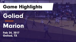 Goliad  vs Marion  Game Highlights - Feb 24, 2017