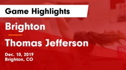 Brighton  vs Thomas Jefferson  Game Highlights - Dec. 10, 2019