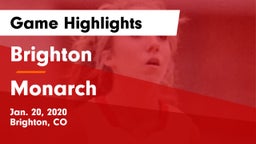 Brighton  vs Monarch  Game Highlights - Jan. 20, 2020